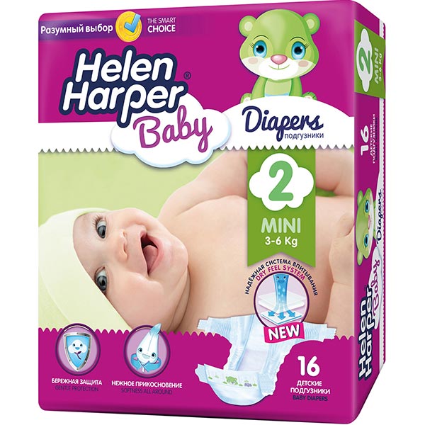 Підгузники Helen Harper Baby Mini 3-6 кг 16 шт