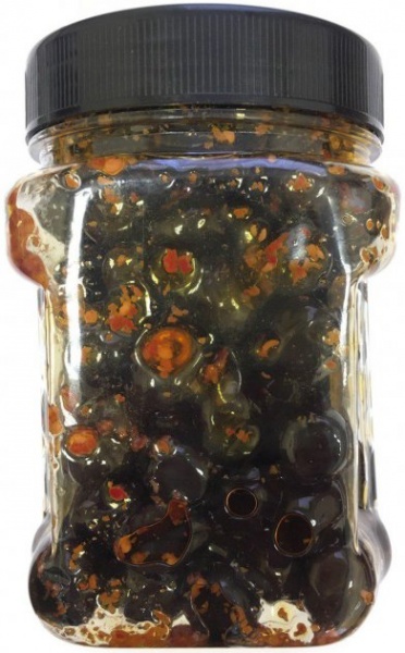 Маслины ТМ FIMTAD черные вяленые со специями 450 г (8681957370853)