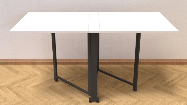 Стіл-книжка трансформер Оріон-2 ДСП біле/чорний 