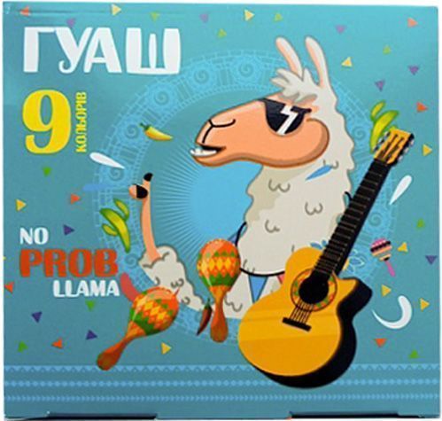 Фарба гуашева Лама 9 кольорів 10 мл