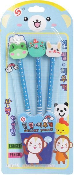 Набір олівців чорнографітних Зоопарк блакитний