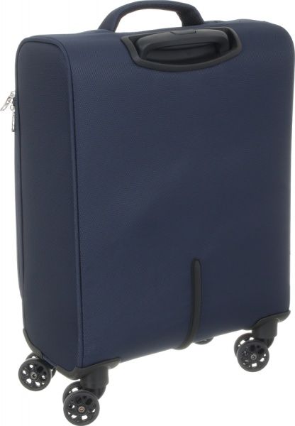 Чемодан UP! (Underprice) N1118 46x36,5x15,5 см синий с принтом 