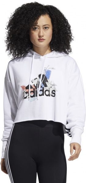 Джемпер Adidas NINI GFX HOODY GJ6546 р. XL білий