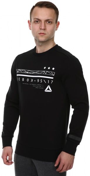 Світшот Reebok WOR C GRAPHIC CREW SWEAT BK4714 р. M чорний