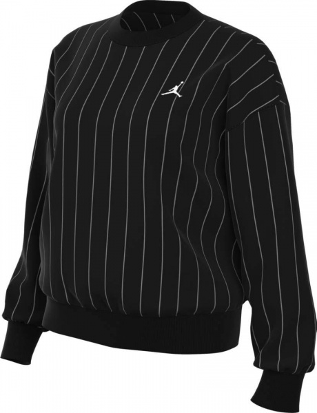 Світшот Nike W J BRKLN FLC CREW STRIPE DX0357-010 р. XS чорний