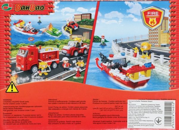 Конструктор BanBao Пожарные Катер 4