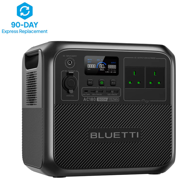 Зарядная станция BLUETTI AC180 GB Plug 1800 Вт LiFePO4 (1152 Вт·ч)