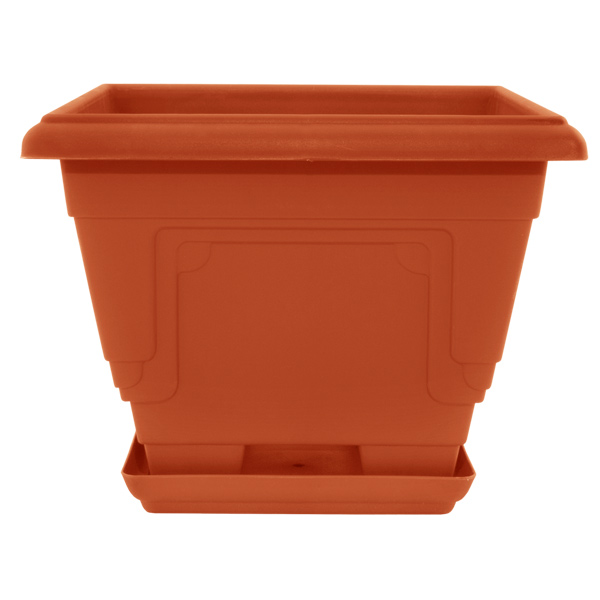 Горшок пластиковый Алеана Петуния квадратный 21,5л терракот (113013) 