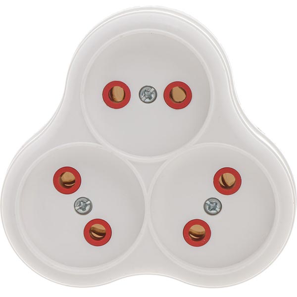 Разветвитель Fetih на 3 розетки белый