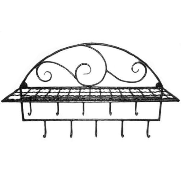 Вешалка с крючками Метал Арт 28066/ч Люкс настенная черный