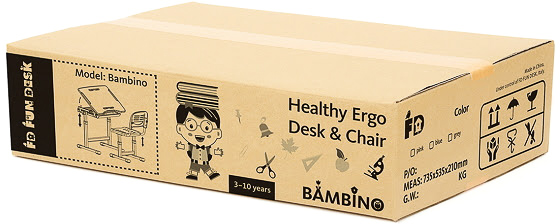 Комплект парта и стул-трансформер FUNDESK Bambino Grey