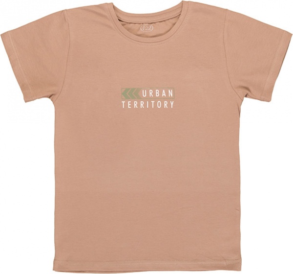 Футболка унисекс Фламинго 864-417 р.146 бежевый 