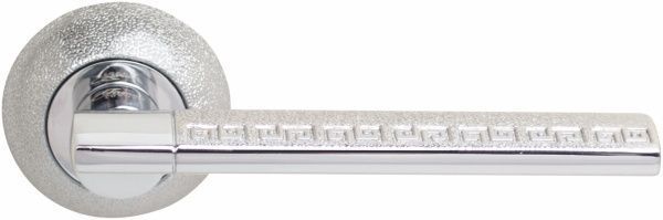 Ручка на розетці  Solara матовий хром