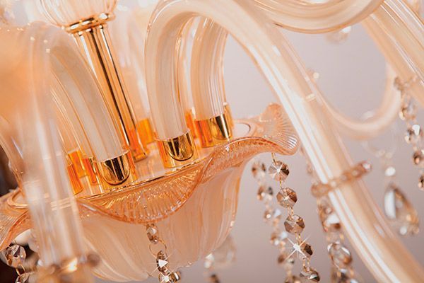 Люстра подвесная Strotskis Albertina 15x60 Вт E14 золотисто-бежевый 124/10+5 