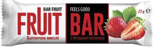 Батончик Fruit Bar з ягодами полуниці 25 г 