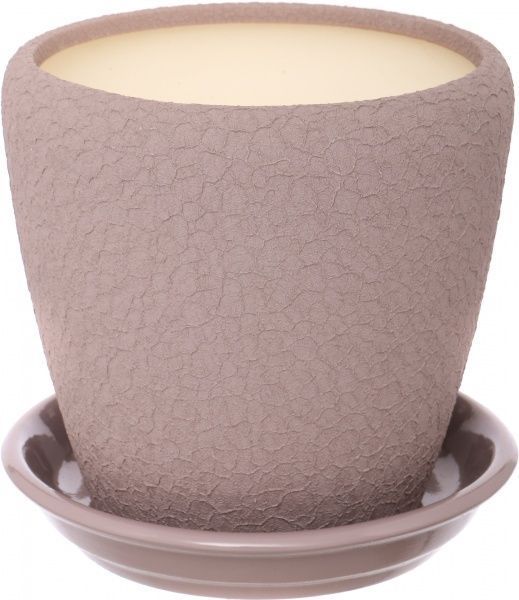 Горшок Ориана-Запорожкерамика Грация №4 шелк круглый 1,2л аметист (056-4-093) 
