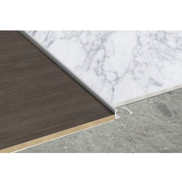 Профиль алюминиевый АП-12 для плитки TIS с отверстиями 2700 мм полированный