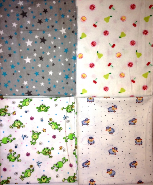 Пеленка фланель облегченная К192 90х100 см белый с принтом 