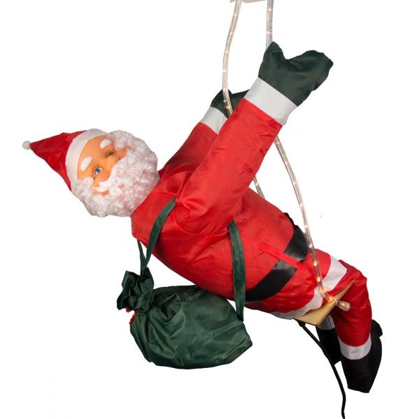 Декоративная новогодняя фигура Дед Мороз на качелях 810221 90 см