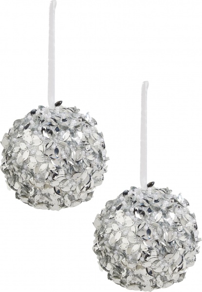 Шар новогодний Xinchang Trust-Worthy Import & Export Co Ежик-блестка 8 см T21-37 серебряный