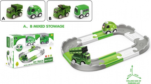 Игровой набор Shantou Автомобили с треком со световыми и звуковыми эффектами OTC0873479