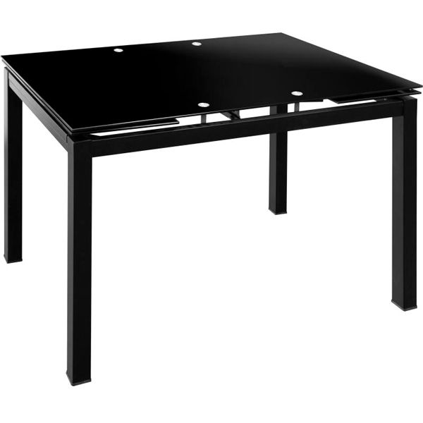 Стол обеденный раскладной Bazhou Crystal black 110х70 см