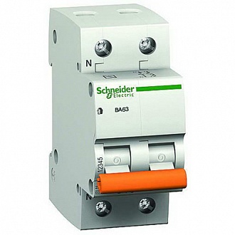 Автоматичний вимикач  Schneider Electric ВА63 20/2/С 2Р 20 А 4,5 кА 11214