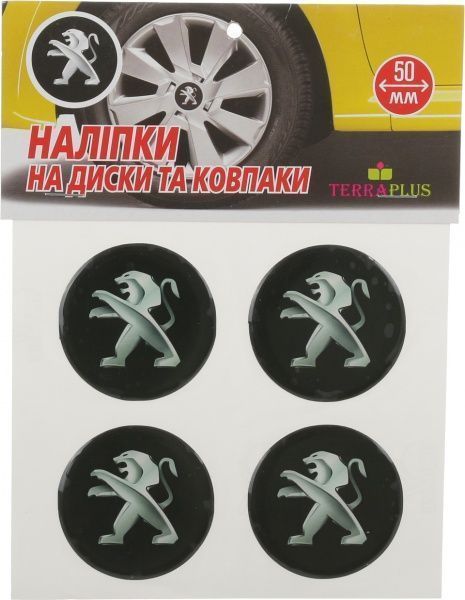 Наліпка-шильда TERRAPLUS Peugeot 50 мм (4 шт.)