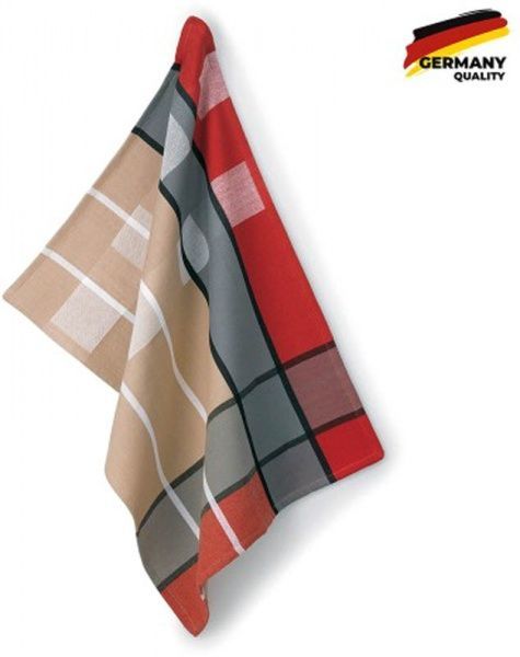 Рушник Tabea Karo 50х70 червоно-сірий 50x70 см Kela червоний/сірий 