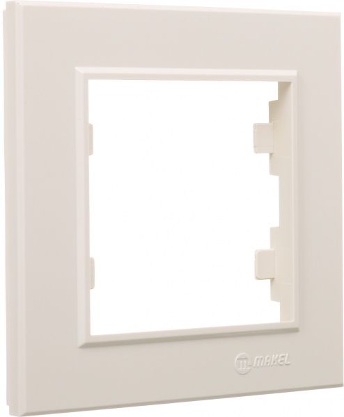 Рамка одноместная Makel Karea вертикальная крем
