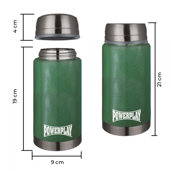 Термос для еды 9002 750 мл зеленый PowerPlay