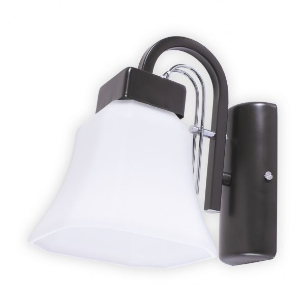 Светильник настенный Hopfen Glocke 1x60 Вт E27 хром/венге 