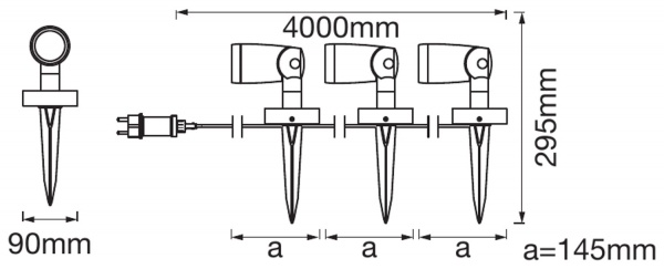 Светильник садовый Ledvance SMART+ WIFI GARDEN 3 Spot 14,5 Вт IP44 темно-серый 