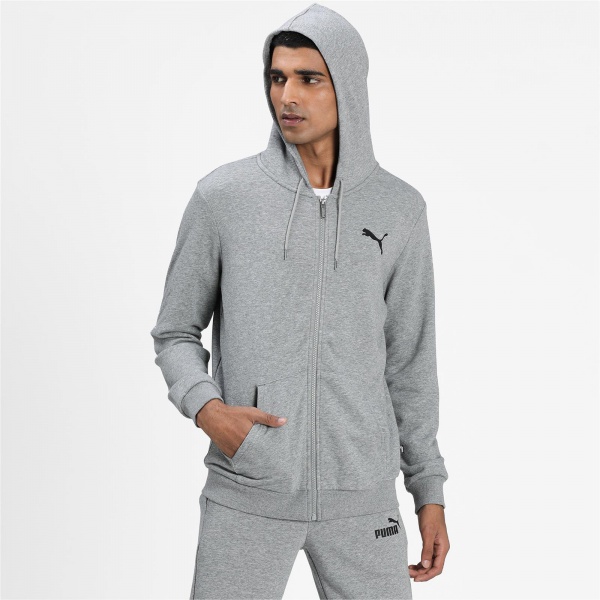 Джемпер Puma ESS SMALL LOGO FZ HOODIE 58670453 р. L серый