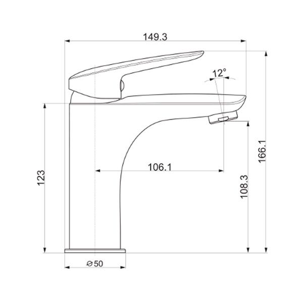 Змішувач для умивальника Imprese PRAHA 05030(М)new