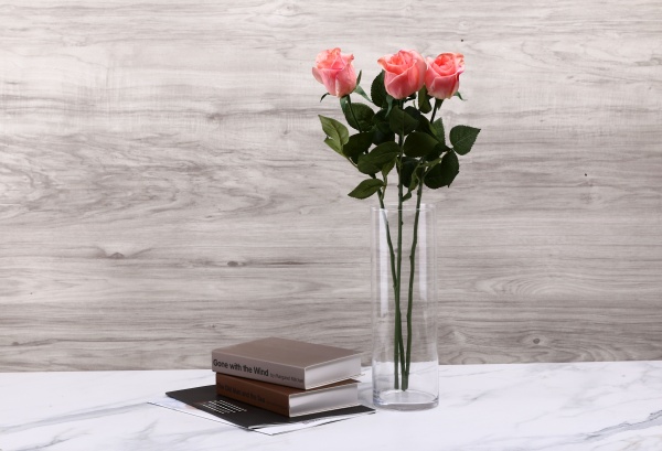 Ваза стеклянная прозрачная цилиндр H300D100 30 см 