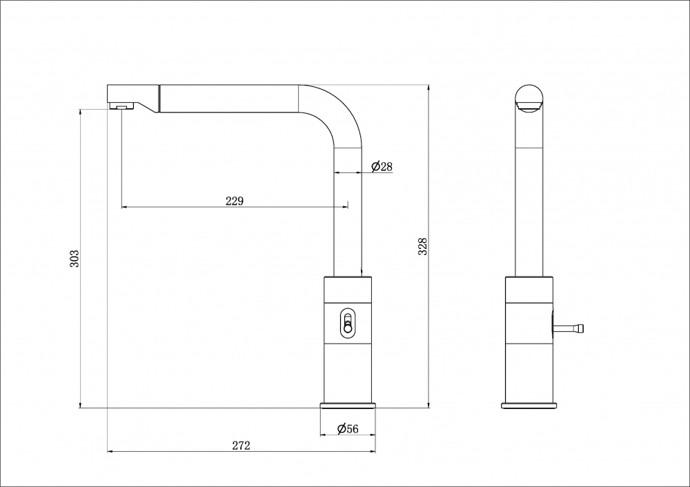 Смеситель для кухни Aqua Rodos TERNI 02 Black Matte
