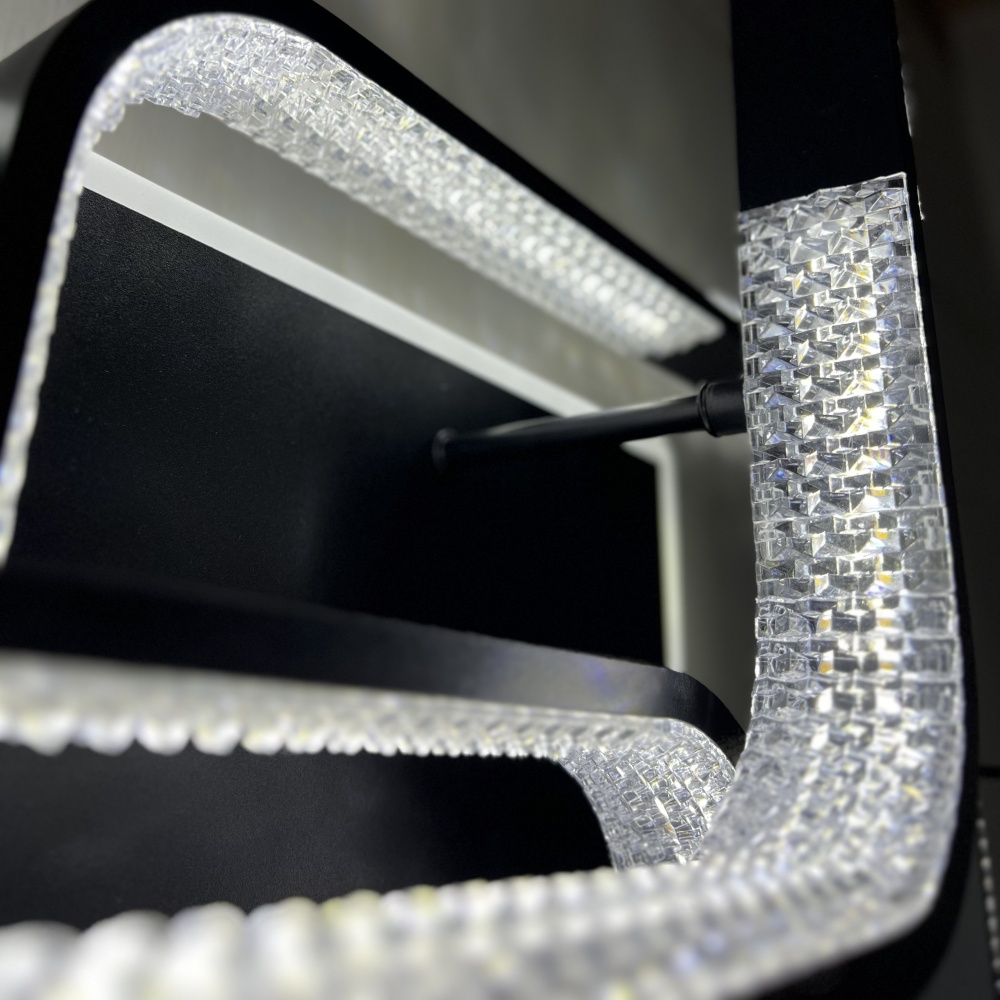 Люстра світлодіодна Luminaria 130 Вт LED-модуль чорний AKRILIKA SQUARE 130W 4S BLACK