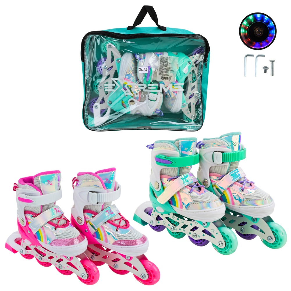 Роликовые коньки Shantou Extreme Motion M RL25431 р. 34-37 в ассортименте