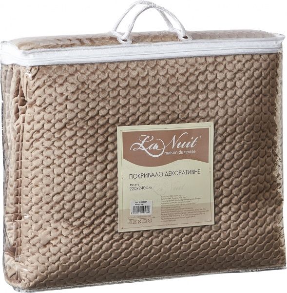 Покрывало Basic 3D Velvet 220x240 см La Nuit тауп 
