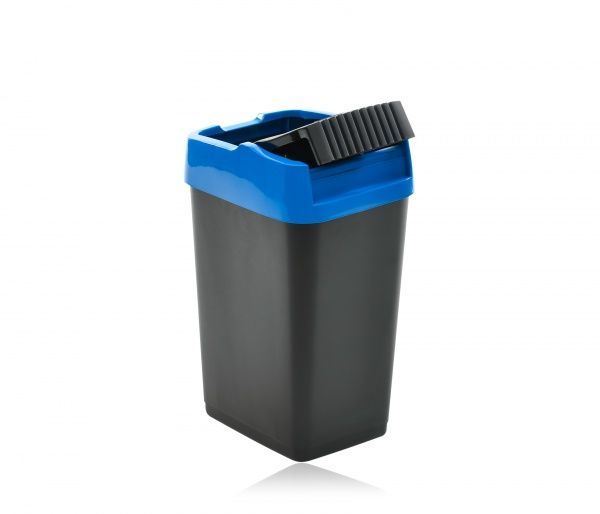 Бак для сміття з кришкою Heidrun Push & Up 18 л синій