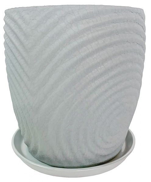 Горщик Пеньок шовк круглий 10 л сірий 