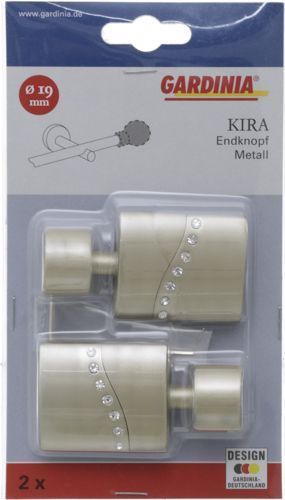 Наконечник Gardinia Kira Флет d19 мм шампань 2 шт. 