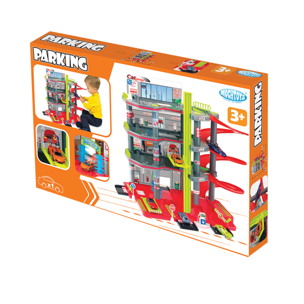 Игрушка Mochtoys Паркинг 4 этажный с 1 машинкой 55x35x40 см 11848