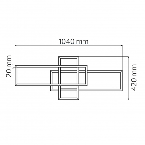 Люстра світлодіодна HOROZ ELECTRIC LED CONCORDE-36 4000K 2160 Lm метал/пластик 36 Вт чорний 019-053-0036-020