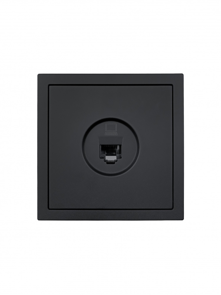 Механизм розетки компьютерная HausMark Juna черный