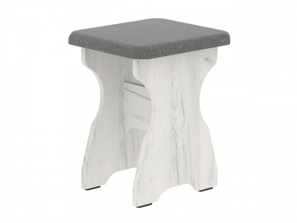 Табурет Пехотин серый / дуб крафт белый
