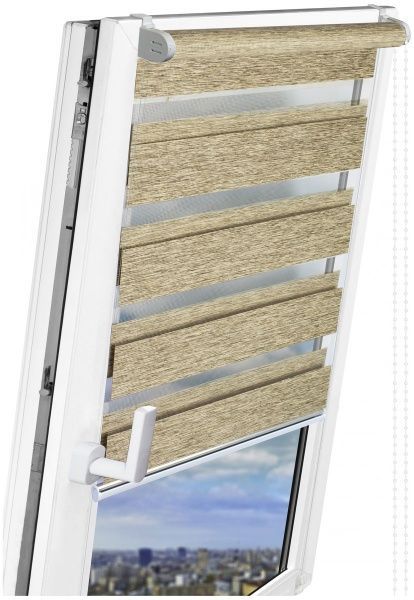 Ролета день-ночь Delfa Натур 68x160 см латте 