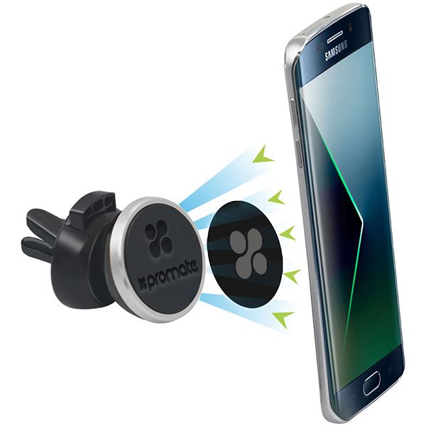 Держатель магнитный Promate VentGrip серебристый