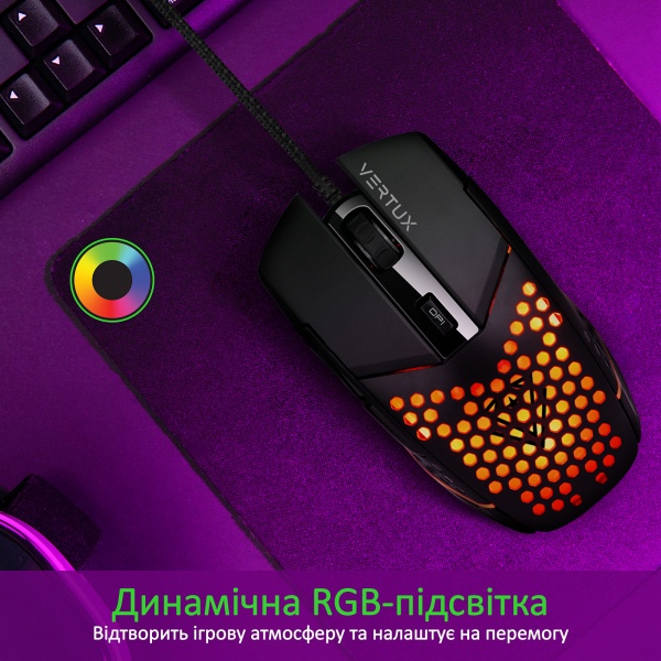 Миша Vertux Katana USB Black 
